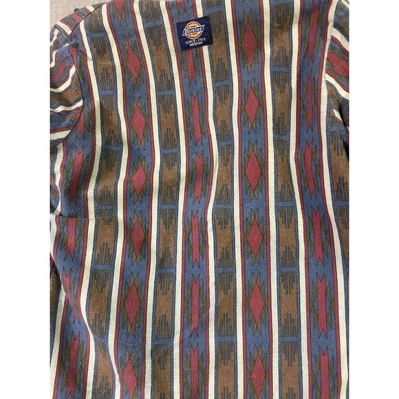 Vintage Dickies Barn Chore Coat Jacket M Aztec Blanket Lined Corduroy-Collar USA - Picture 4 of 16